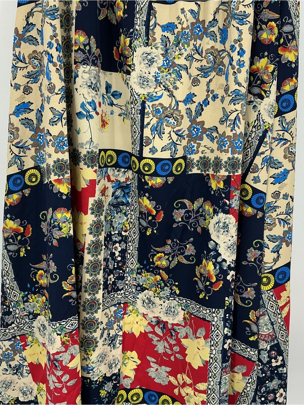 Patchwork Floral Print Maxi Skirt - Picture 7 of 12